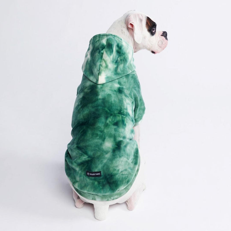 Moletom de veludo para cachorro - verde esmeralda